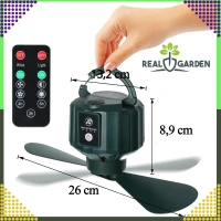 RealG RC-K-1484 Přenosný závěsný LED ventilátor s dálkovým ovládáním USB, 5200 mAh