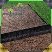 RealG RC-K-1607 Sieť proti krtkom 200 m, 30 g/m², čierna, veľkosť ôk 16×16 mm + 50 kotiev