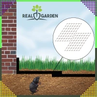RealG RC-K-1607 Sieť proti krtkom 200 m, 30 g/m², čierna, veľkosť ôk 16×16 mm + 50 kotiev