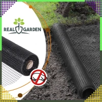 RealG RC-K-1607 Sieť proti krtkom 200 m, 30 g/m², čierna, veľkosť ôk 16×16 mm + 50 kotiev