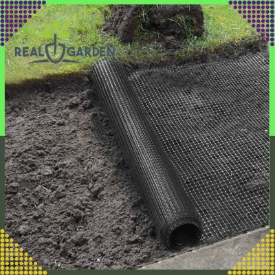 RealG RC-K-1607 Sieť proti krtkom 200 m, 30 g/m², čierna, veľkosť ôk 16×16 mm + 50 kotiev
