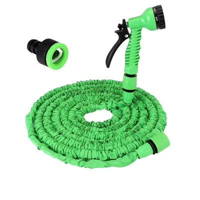 RealG RC-K-1438 Zahradní hadice s pistolí, flexibilní, 2,5 - 7,5 m, zelená