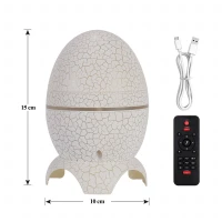 RealG RC-K-1932 Projektor hvězd Dino vejce s Bluetooth reproduktorem, LED noční lampička USB