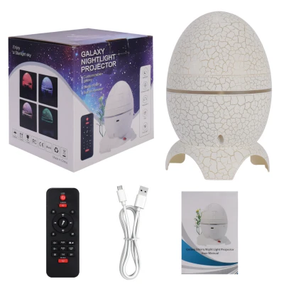 RealG RC-K-1932 Projektor hvězd Dino vejce s Bluetooth reproduktorem, LED noční lampička USB