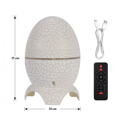 RealG RC-K-1932 Projektor hvězd Dino vejce s Bluetooth reproduktorem, LED noční lampička USB