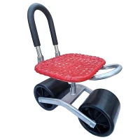 RealG RC-K-2109 Zahradní pojízdná stolička na kolečkách, otočná 360°