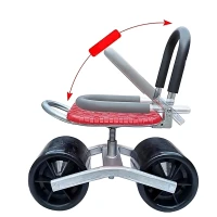 RealG RC-K-2109 Zahradní pojízdná stolička na kolečkách, otočná 360°