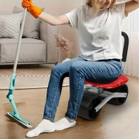 RealG RC-K-2109 Zahradní pojízdná stolička na kolečkách, otočná 360°