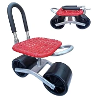 RealG RC-K-2109 Zahradní pojízdná stolička na kolečkách, otočná 360°