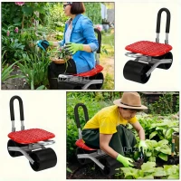 RealG RC-K-2109 Zahradní pojízdná stolička na kolečkách, otočná 360°