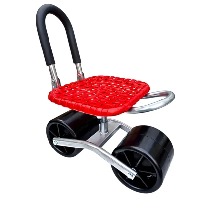 RealG RC-K-2109 Zahradní pojízdná stolička na kolečkách, otočná 360°