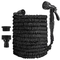 RealG RC-K-2171 Zahradní hadice s pistolí, flexibilní, 30 m, černá