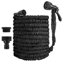 RealG RC-K-2171 Zahradní hadice s pistolí, flexibilní, 30 m, černá