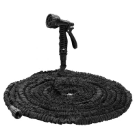 RealG RC-K-2171 Zahradní hadice s pistolí, flexibilní, 30 m, černá