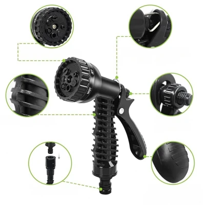 RealG RC-K-2171 Zahradní hadice s pistolí, flexibilní, 30 m, černá
