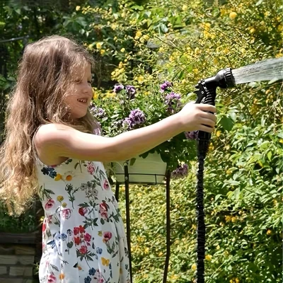 RealG RC-K-2171 Zahradní hadice s pistolí, flexibilní, 30 m, černá