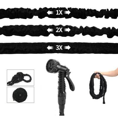 RealG RC-K-2171 Zahradní hadice s pistolí, flexibilní, 30 m, černá