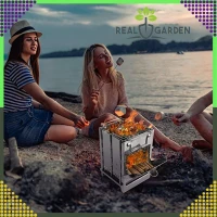 RealG RC-K-938 Přenosný kempingový vařič, gril, skládací