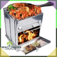 RealG RC-K-938 Přenosný kempingový vařič, gril, skládací