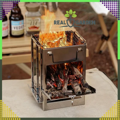 RealG RC-K-938 Přenosný kempingový vařič, gril, skládací