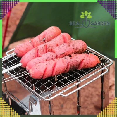 RealG RC-K-938 Přenosný kempingový vařič, gril, skládací