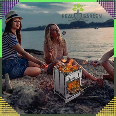 RealG RC-K-938 Přenosný kempingový vařič, gril, skládací