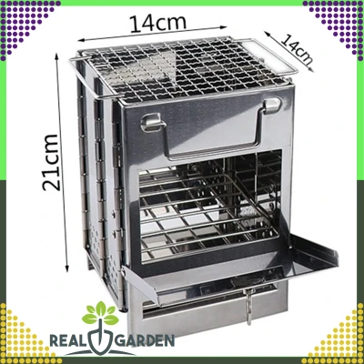 RealG RC-K-938 Přenosný kempingový vařič, gril, skládací