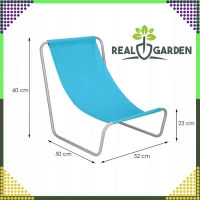 RealG RC-K-871 Plážové rozkládací lehátko, světle modré