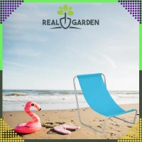 RealG RC-K-871 Plážové rozkládací lehátko, světle modré