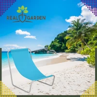 RealG RC-K-871 Plážové rozkládací lehátko, světle modré