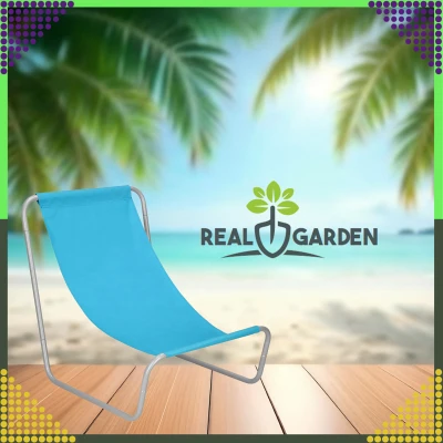 RealG RC-K-871 Plážové rozkládací lehátko, světle modré