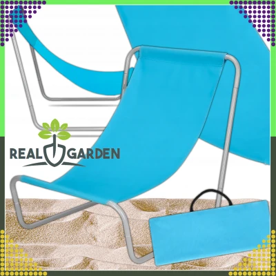 RealG RC-K-871 Plážové rozkládací lehátko, světle modré