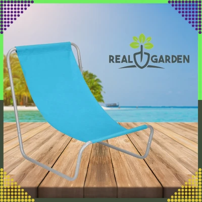 RealG RC-K-871 Plážové rozkládací lehátko, světle modré