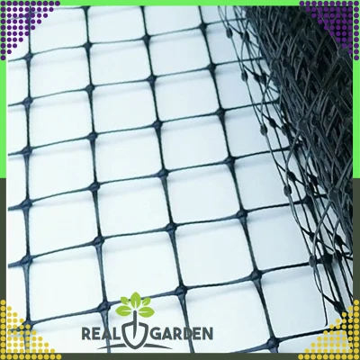 RealG RC-K-888 Sieť proti krtkom 2×200 m, 30 g/m², čierna, veľkosť ôk 16×16 mm + 50 kotiev