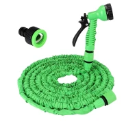RealG RC-K-1439 Zahradní hadice s pistolí, flexibilní, 5-15 m, zelená