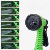 RealG RC-K-1439 Zahradní hadice s pistolí, flexibilní, 5-15 m, zelená