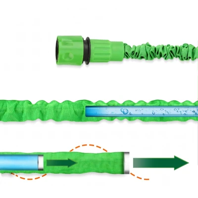 RealG RC-K-1439 Zahradní hadice s pistolí, flexibilní, 5-15 m, zelená