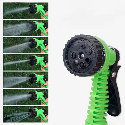 RealG RC-K-1439 Zahradní hadice s pistolí, flexibilní, 5-15 m, zelená