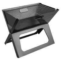 RealG RC-K-937 Přenosný skládací turistický zahradní gril na uhlí, 43,5 × 27,5 × 38 cm, kufřík
