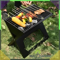 RealG RC-K-937 Přenosný skládací turistický zahradní gril na uhlí, 43,5 × 27,5 × 38 cm, kufřík