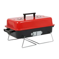 RealG RC-K-935 Skládací kempingový přenosný zahradní gril s poklicí