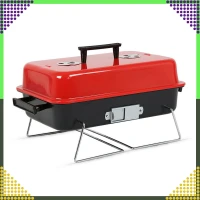 RealG RC-K-935 Skládací kempingový přenosný zahradní gril s poklicí