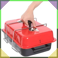 RealG RC-K-935 Skládací kempingový přenosný zahradní gril s poklicí