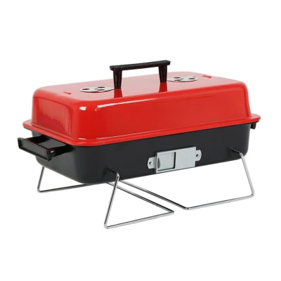 RealG RC-K-935 Skládací kempingový přenosný zahradní gril s poklicí