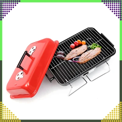 RealG RC-K-935 Skládací kempingový přenosný zahradní gril s poklicí