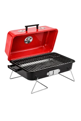RealG RC-K-935 Skládací kempingový přenosný zahradní gril s poklicí