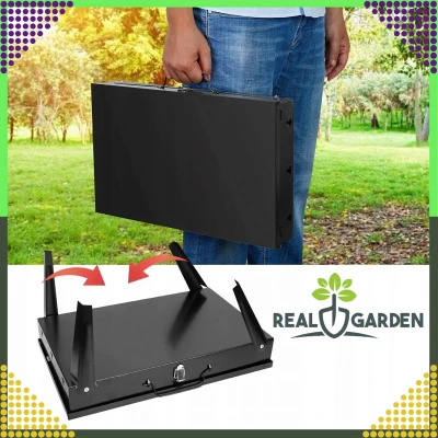 RealG RC-K-934 Turistický skládací přenosný gril, kufřík + grilovací nářadí