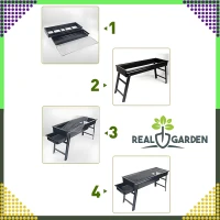 RealG RC-K-936 Přenosný skládací gril na dřevěné uhlí
