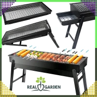 RealG RC-K-936 Přenosný skládací gril na dřevěné uhlí