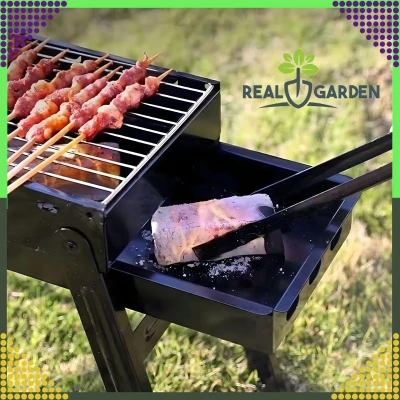 RealG RC-K-936 Přenosný skládací gril na dřevěné uhlí